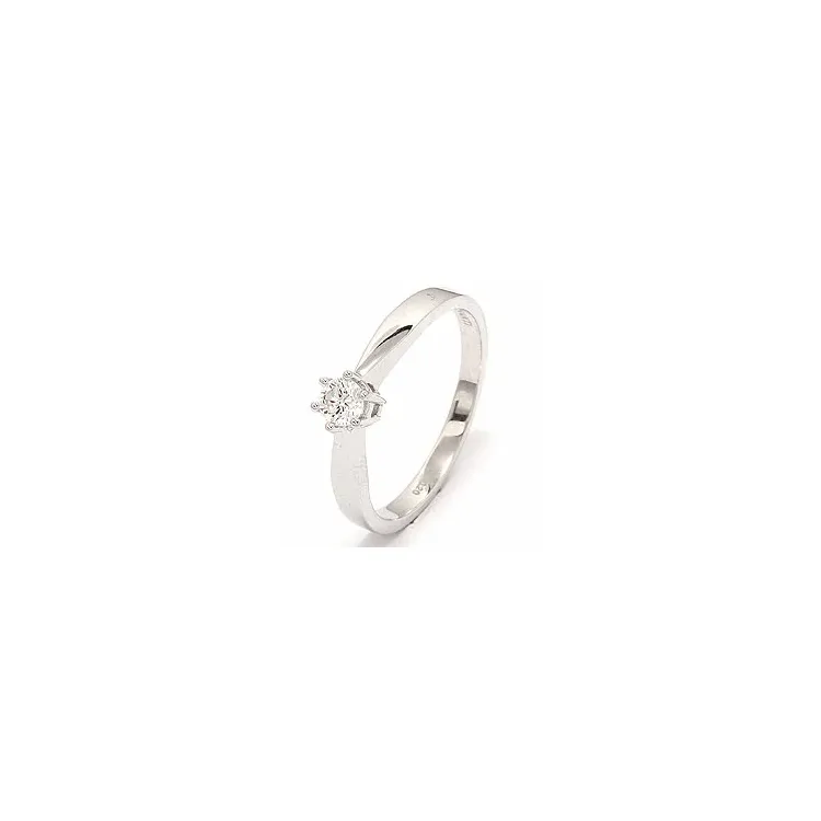 diamant vitguldsring i 14 karat vitguld 0,20 ct