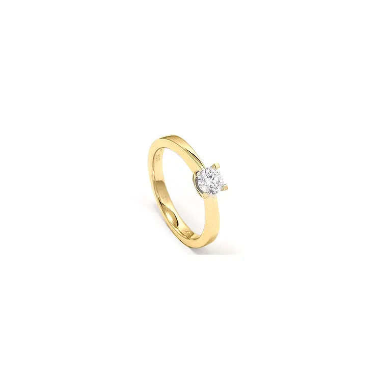0,20 ct solitär ring i 14  karat guld