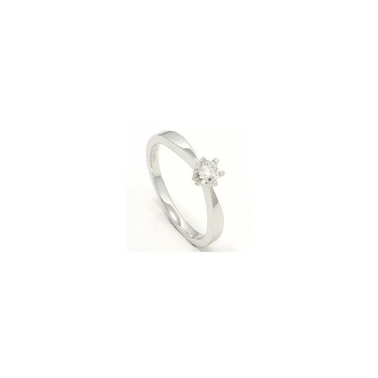 Diamant vitguldsring i 14 karat vitguld 0,20 ct