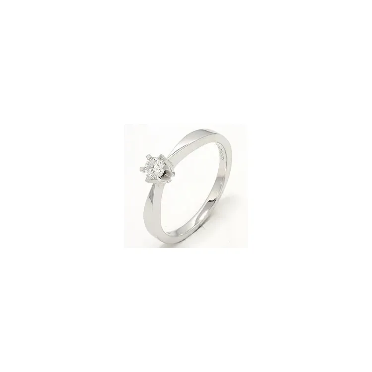 Diamant vitguldsring i 14 karat vitguld 0,20 ct