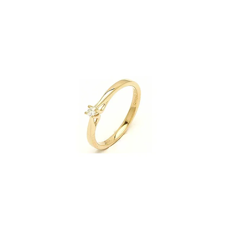 Enkel diamant guld ring i 14  karat guld 0,05 ct