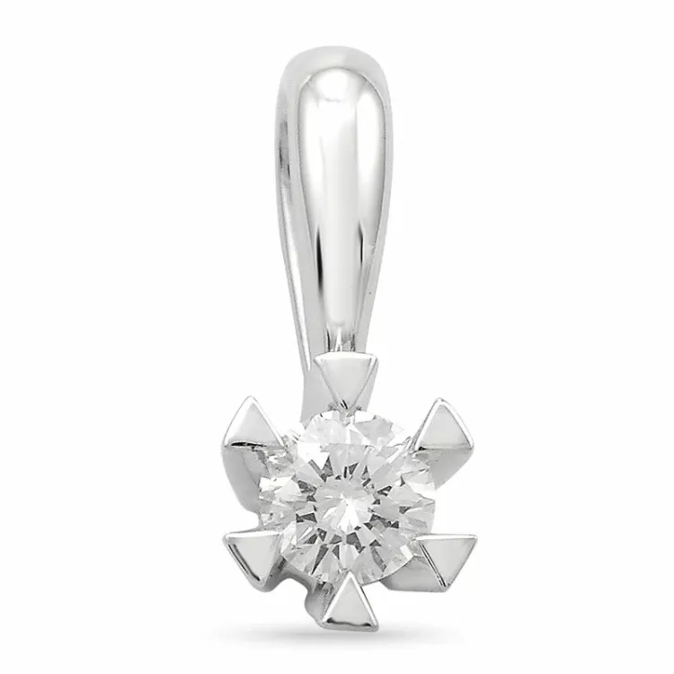 diamant solitärberlock i 14 carat vitguld 0,20 ct