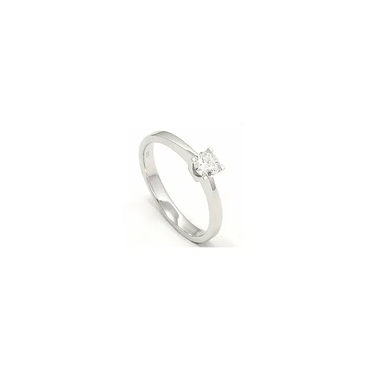 Enkel diamant vitguldsring i 14  karat vitguld 0,30 ct