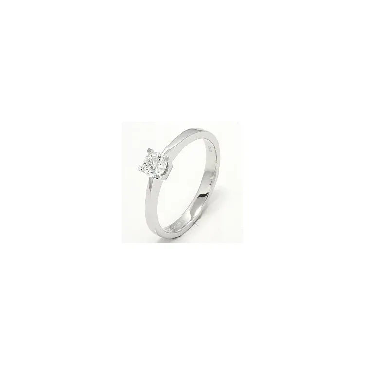 Enkel diamant vitguldsring i 14  karat vitguld 0,30 ct