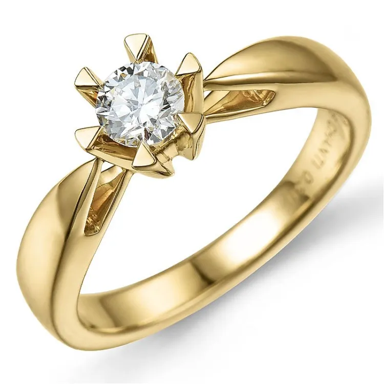 0,40 ct solitär ring i 14 karat guld