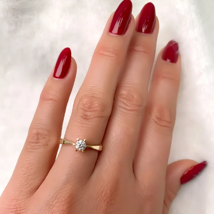 0,30 ct diamant solitärring i 14 karat guld 0,30 ct