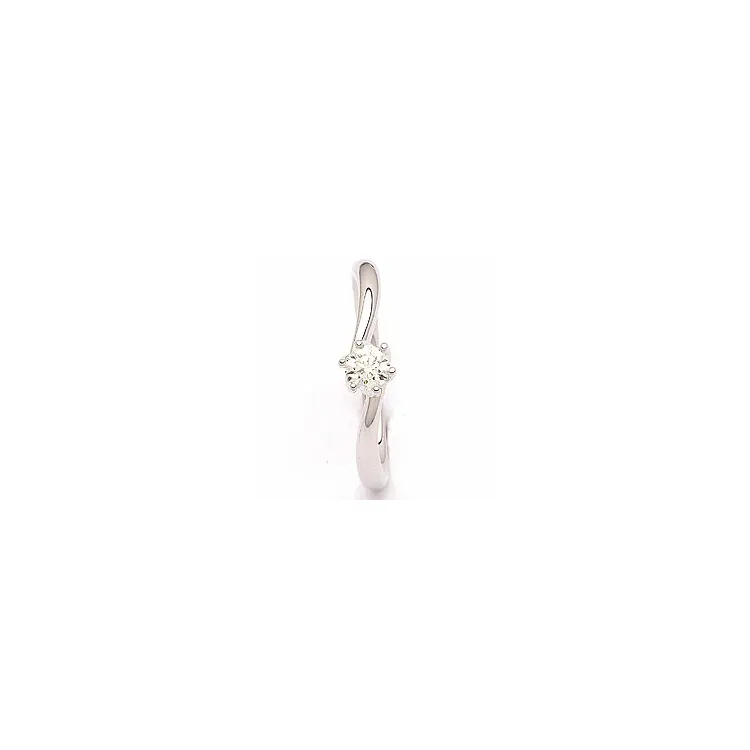 Enkel diamant vitguldsring i 14 karat vitguld 0,20 ct