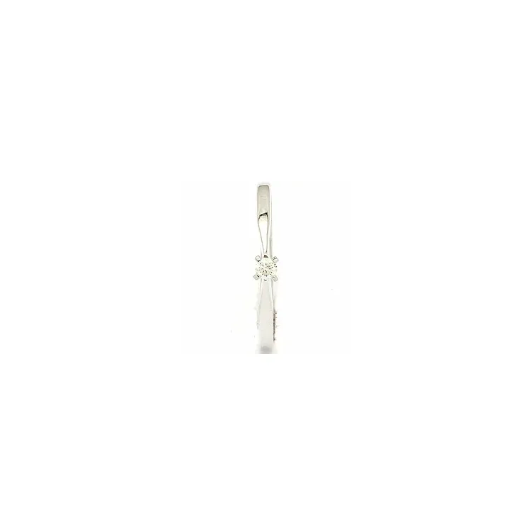 Elegant diamant vitguldsring i 14  karat vitguld 0,05  ct