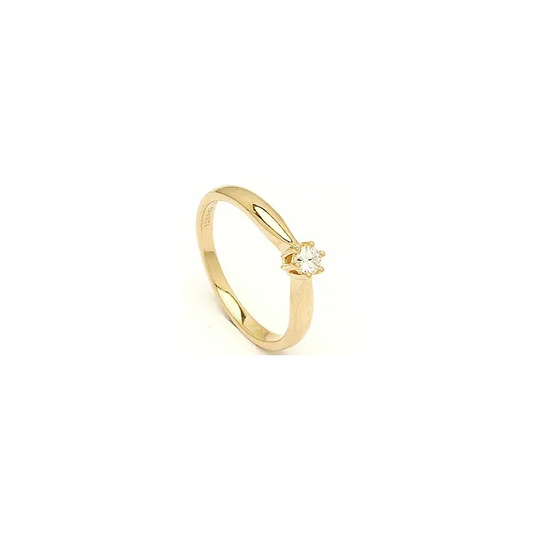 Diamant guld ring i 14 karat guld 0,10 ct