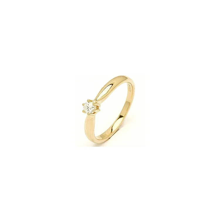 Diamant guld ring i 14 karat guld 0,10 ct