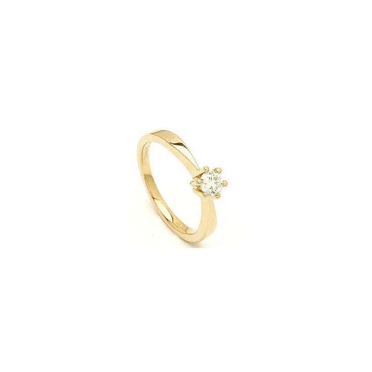 diamant guld ring i 14 karat guld 0,30 ct