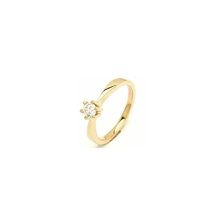 diamant guld ring i 14 karat guld 0,30 ct