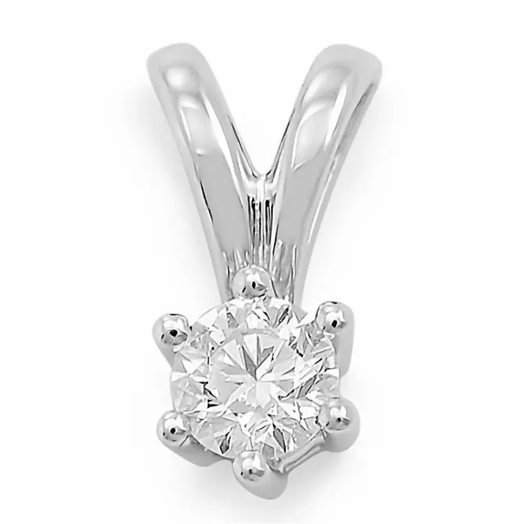 diamant solitärberlock i 14 carat vitguld 0,20 ct