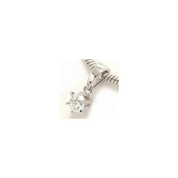 diamant hängen i 14  carat vitguld 0,20 ct