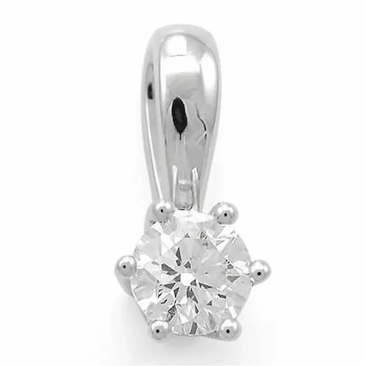 0,30 ct lab grown diamant solitärberlock i 14  carat vitguld 0,30 ct