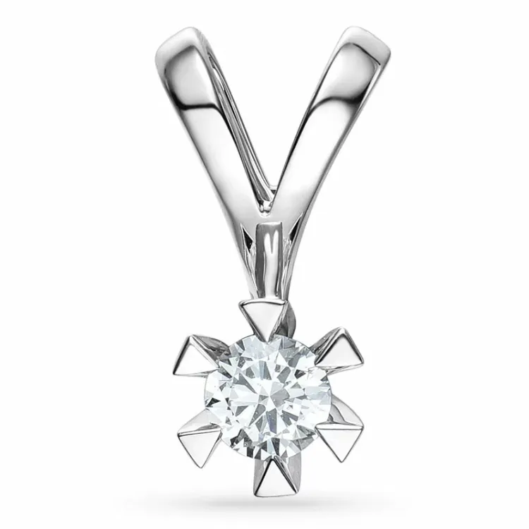 kampajn - diamant hängen i 14 carat vitguld 0,30 ct