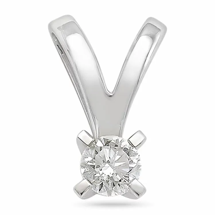 diamant solitärberlock i 14  carat vitguld 0,20 ct