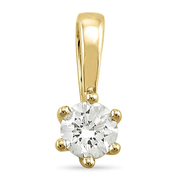 0,30 ct lab grown diamant solitärberlock i 14  carat guld 0,30 ct
