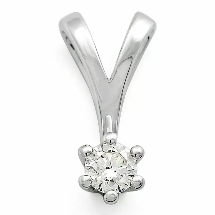 diamant solitärberlock i 14 carat vitguld 0,20 ct