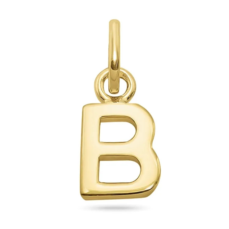 bokstav b hängen i förgyllt silver - My Letter
