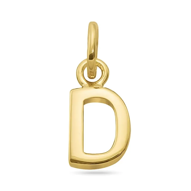 bokstav d hängen i förgyllt silver - My Letter