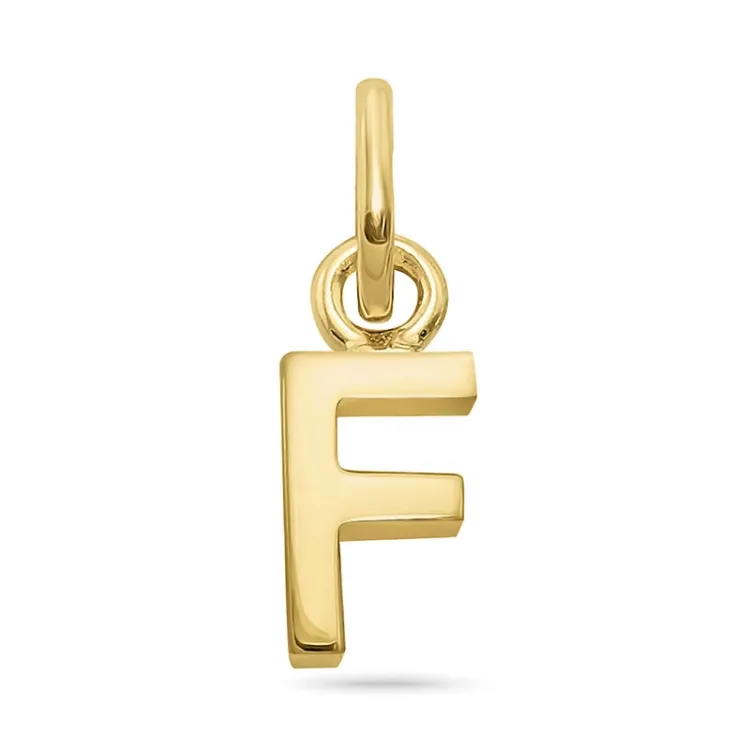 bokstav f hängen i förgyllt silver - My Letter