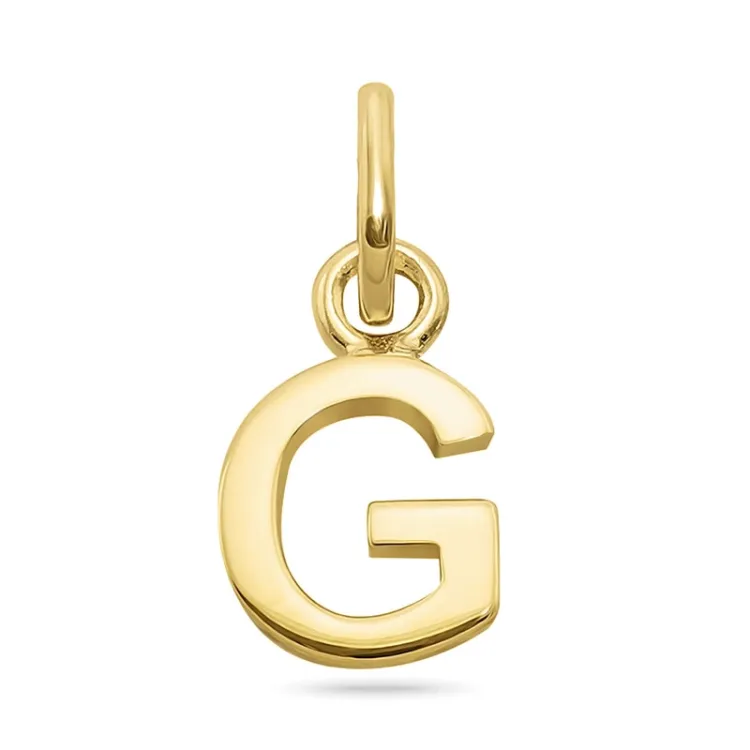 bokstav g hängen i förgyllt silver - My Letter