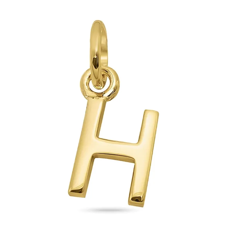 bokstav h hängen i förgyllt silver - My Letter