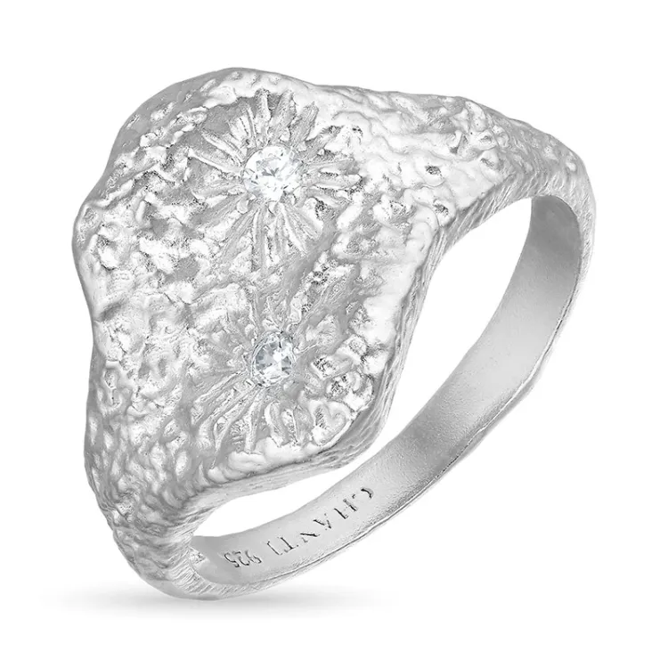 zirkon ring i silver - Lumé Etched