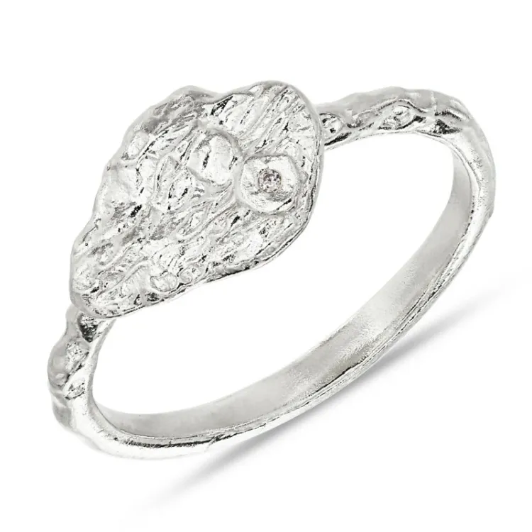 zirkon ring i silver - Lumé Etched
