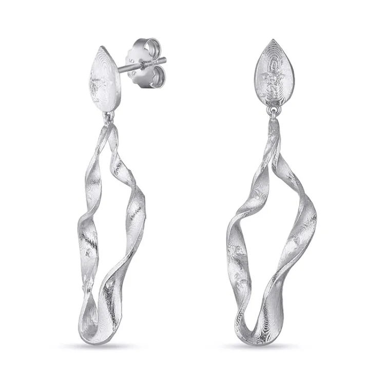 örhängen i silver - Lumé Etched