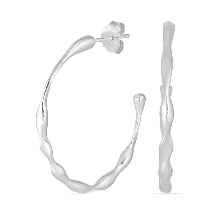 34 mm halvcreol i silver - Lumé Essence