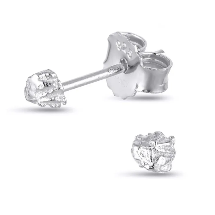 örhängestift i silver - Lumé Etched