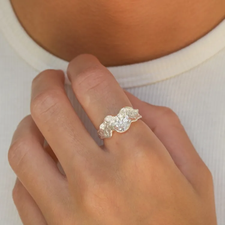 ring i silver - Lumé Etched