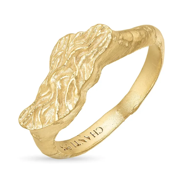 ring i förgyllt silver - Lumé Etched