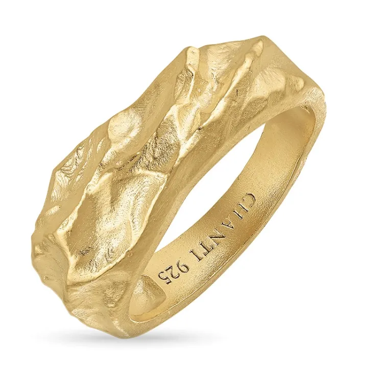 ring i förgyllt silver - Lumé Etched