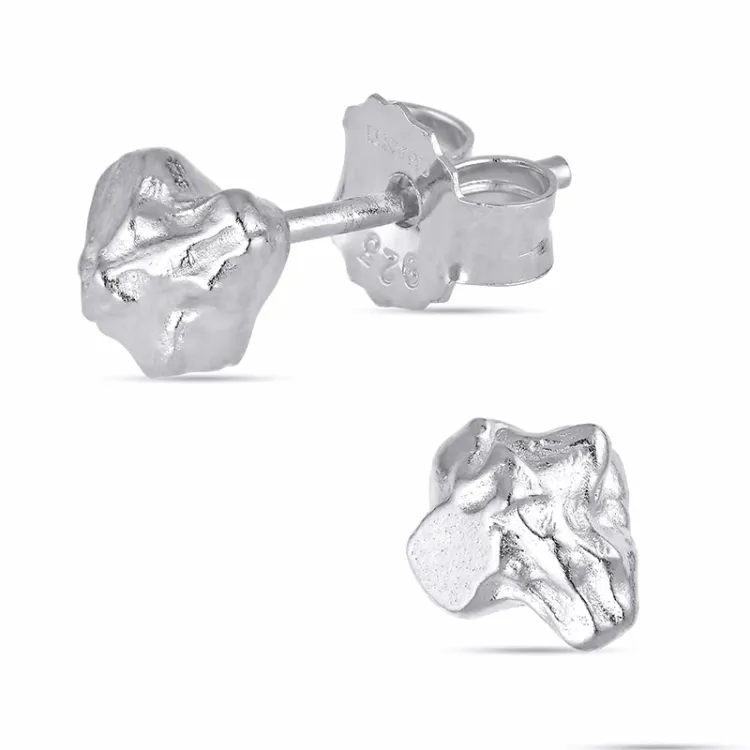 örhängestift i silver - Lumé Etched