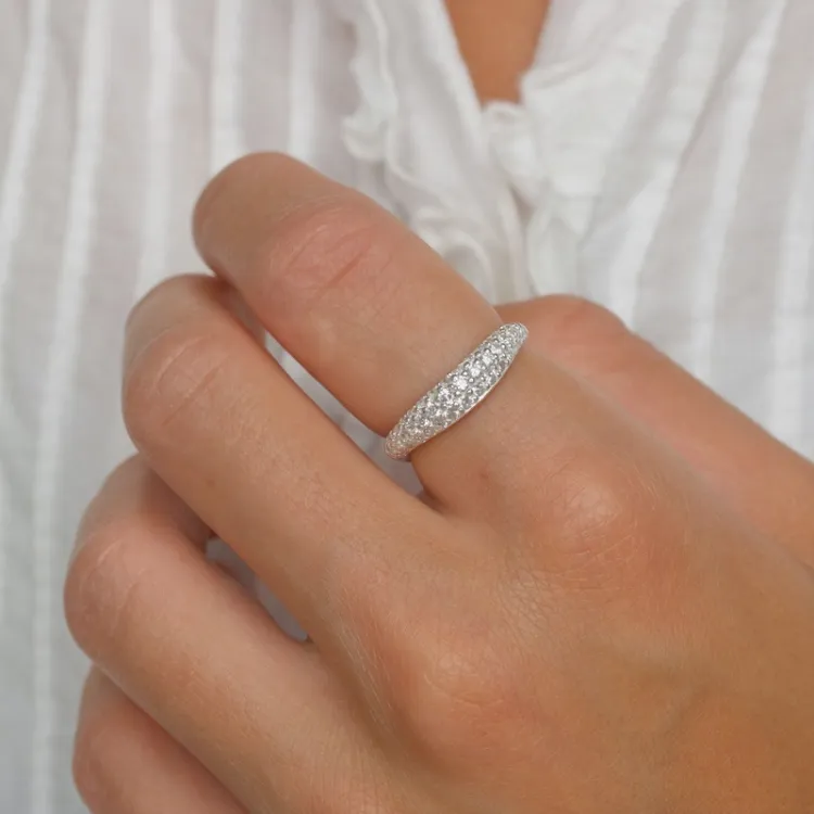 zirkon ring i silver - Lumé Illume