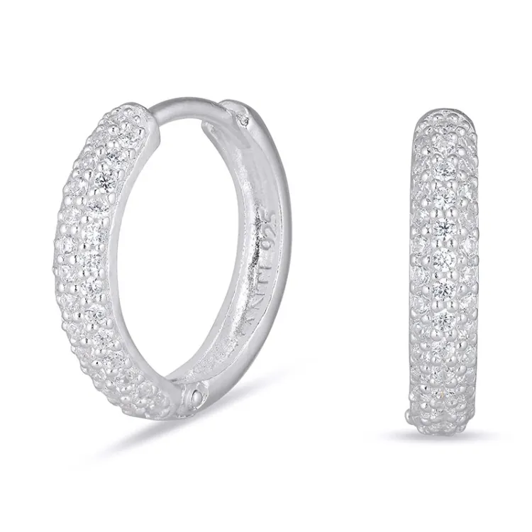 14 mm zirkon creol i silver - Lumé Illume
