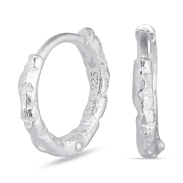 11,5 mm creol i silver - Lumé Etched