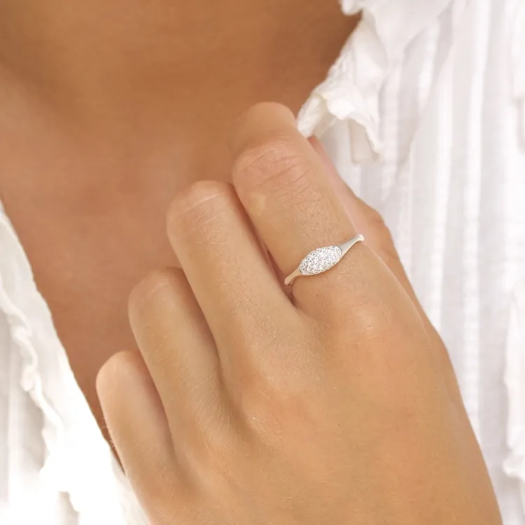 zirkon ring i silver - Lumé Illume
