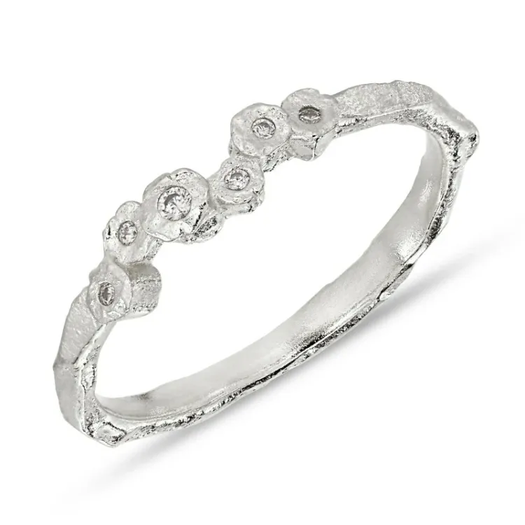 vit zirkon ring i silver - Bubbly Sparkle