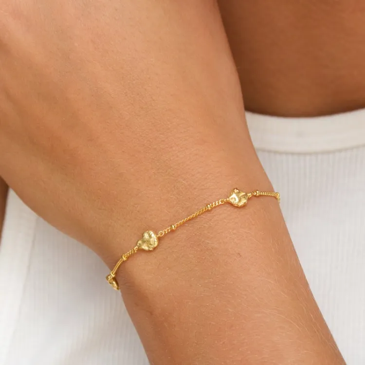 armband i förgyllt silver - Lumé Etched
