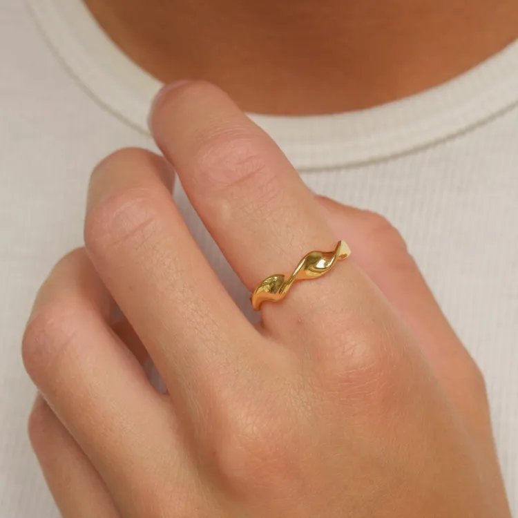 ring i förgylld mässing - Eliné
