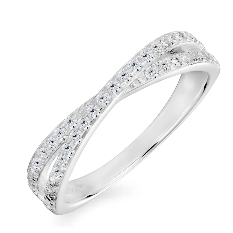 zirkon ring i silver