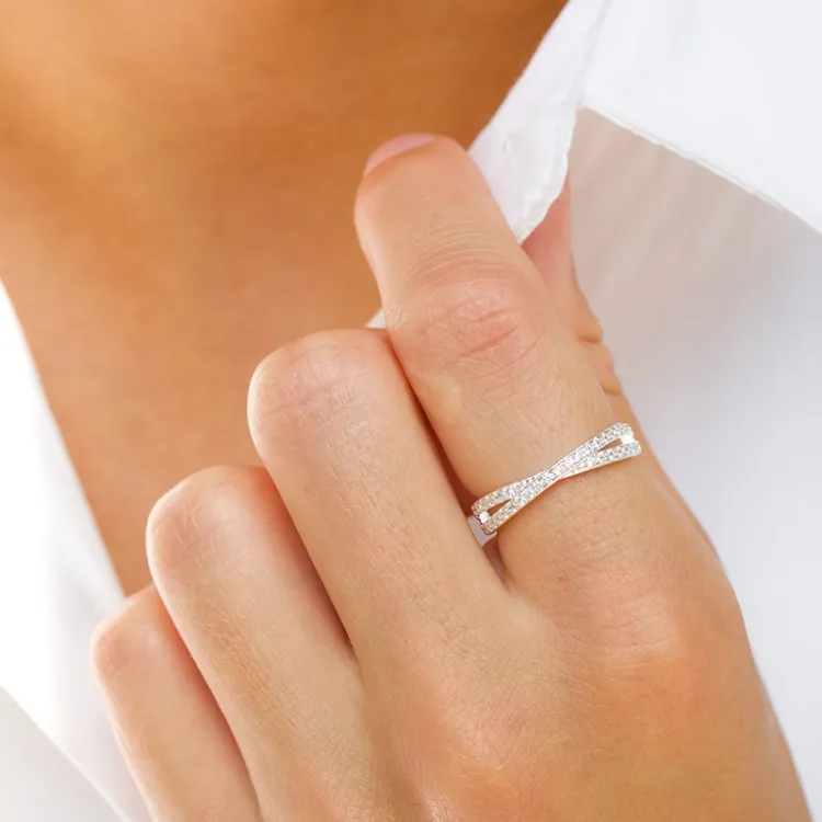 zirkon ring i silver