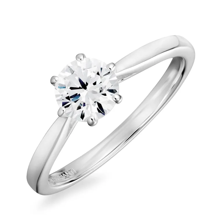 zirkon solitärring i silver