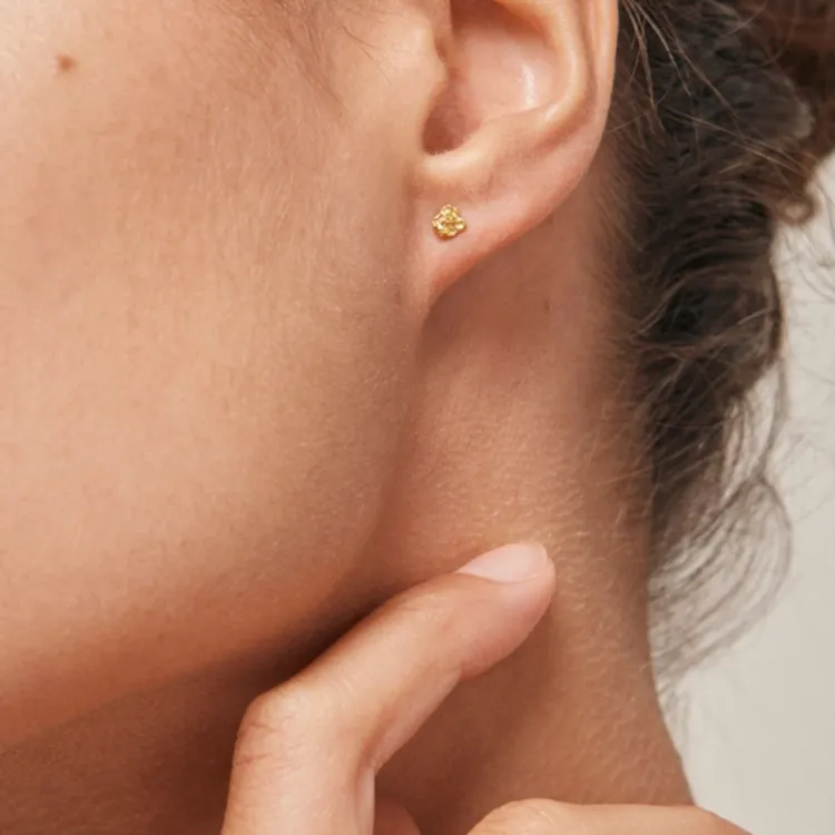 4 mm Enamel Rio Mini örhängestift i förgyllt silver