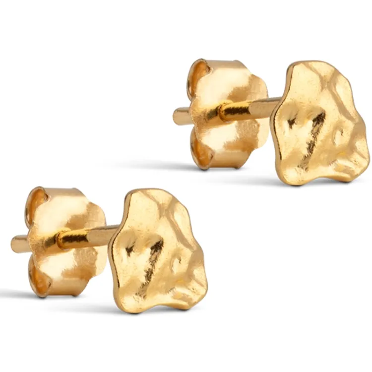 6 mm Enamel Rio örhängestift i förgyllt silver