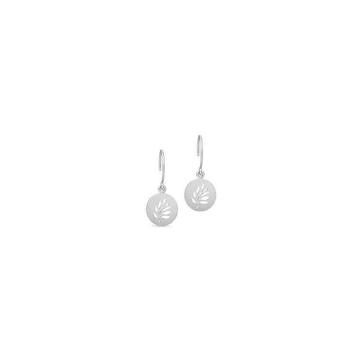Julie Sandlau Signature örhängen i satinrhodinerat sterlingsilver